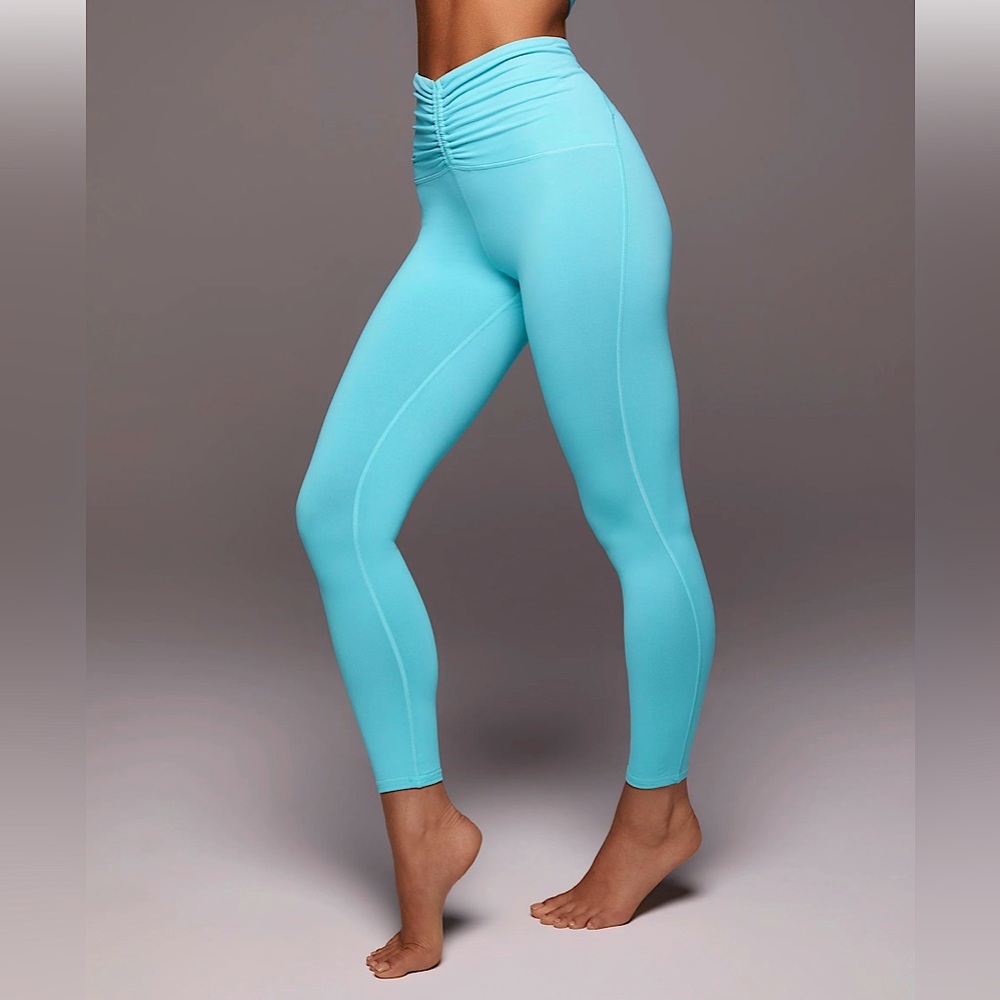 MICHI PALMA LEGGINGS  BNWT size: Large Island Blue set w/longline bra MSRP$138 - Picture 4 of 4